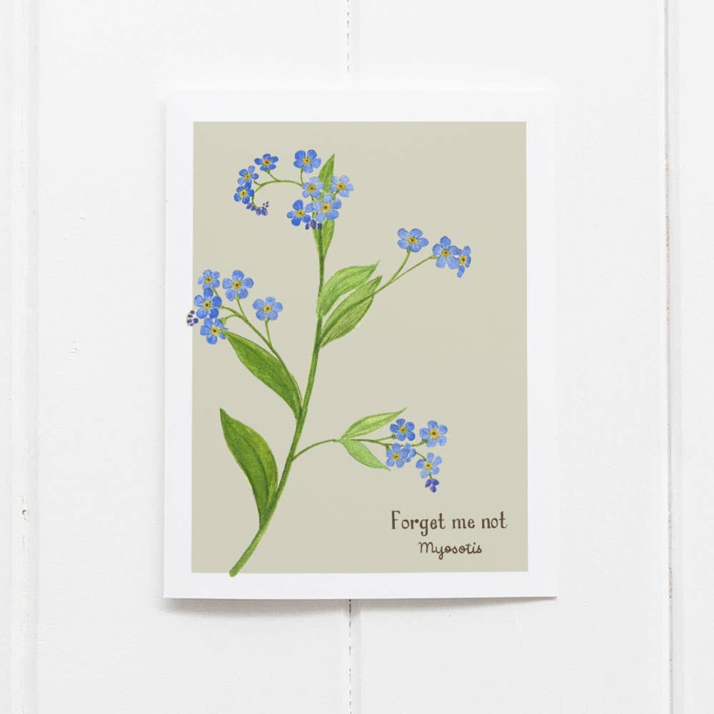Forget Me Not Card - Botanical Everyday Greeting Card