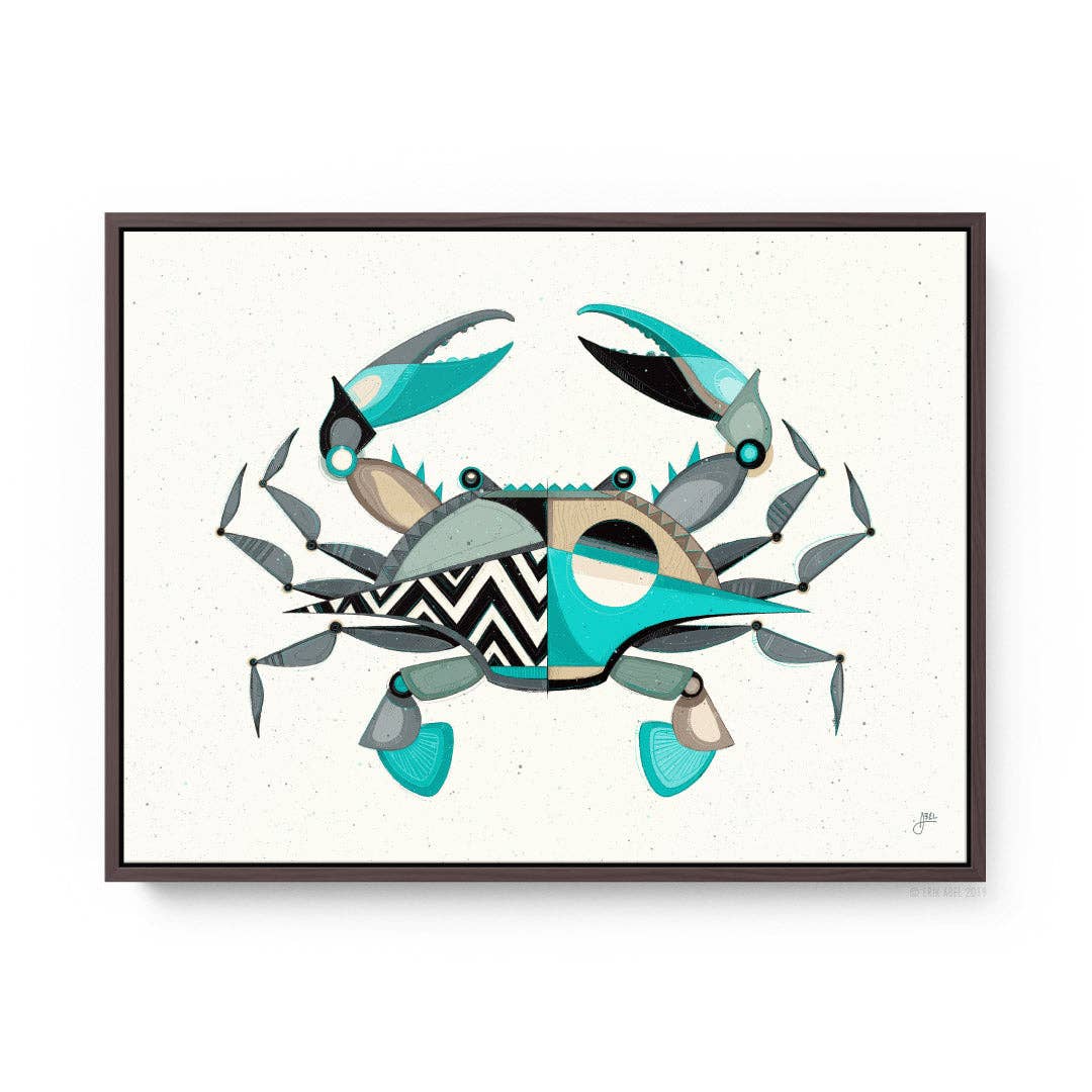 Blue Crabby - WHLSL Print: Unframed / 12x9 / Bamboo Paper