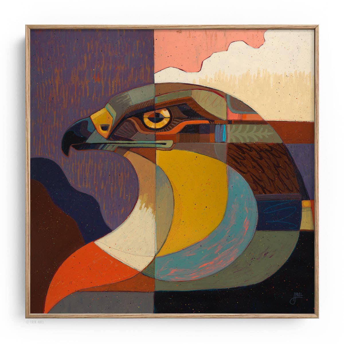 Red Tailed - WHLSL Print: Black Frame / 12x12 / ChromaBlock