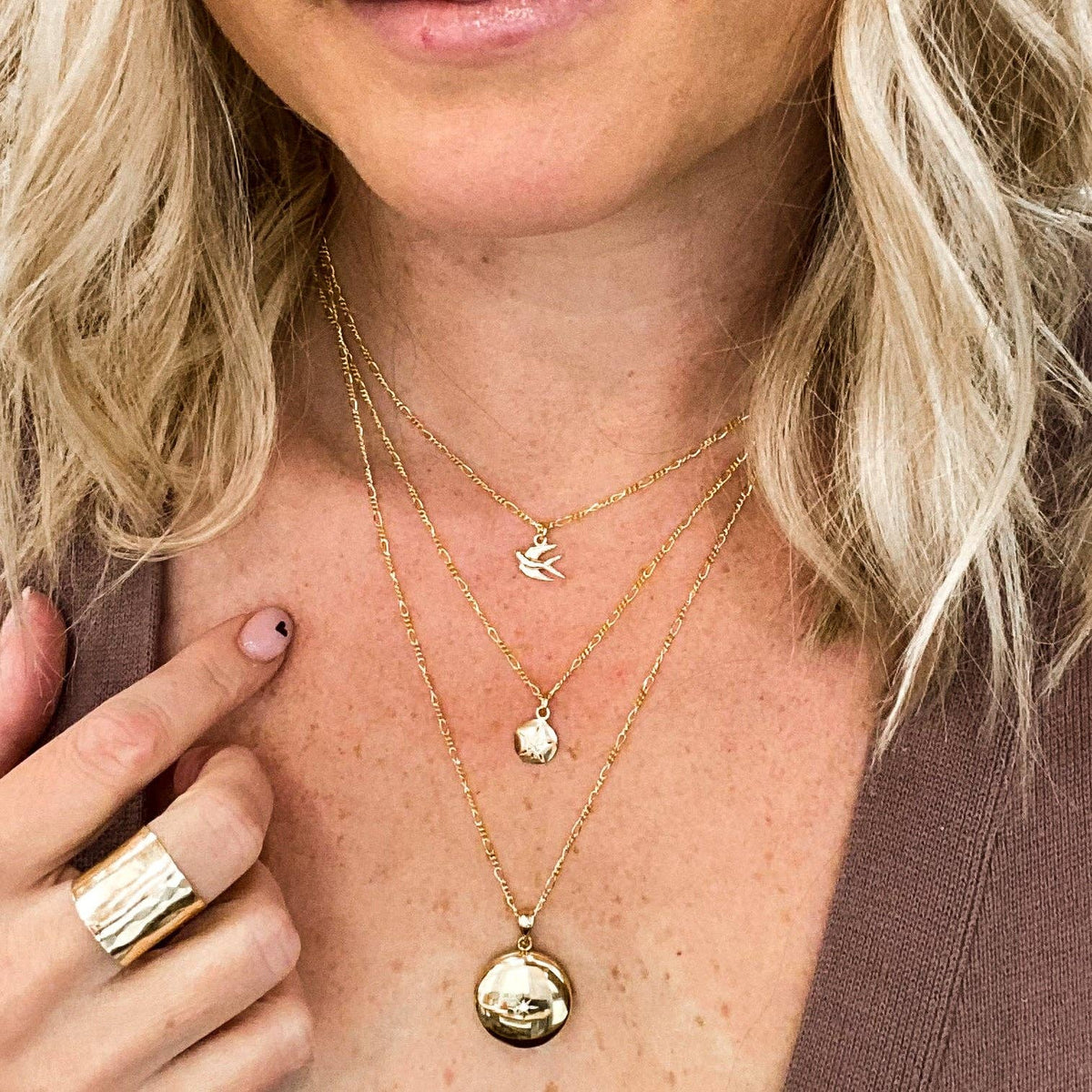 Treasure Island Locket Necklace: 14k Gold Fill
