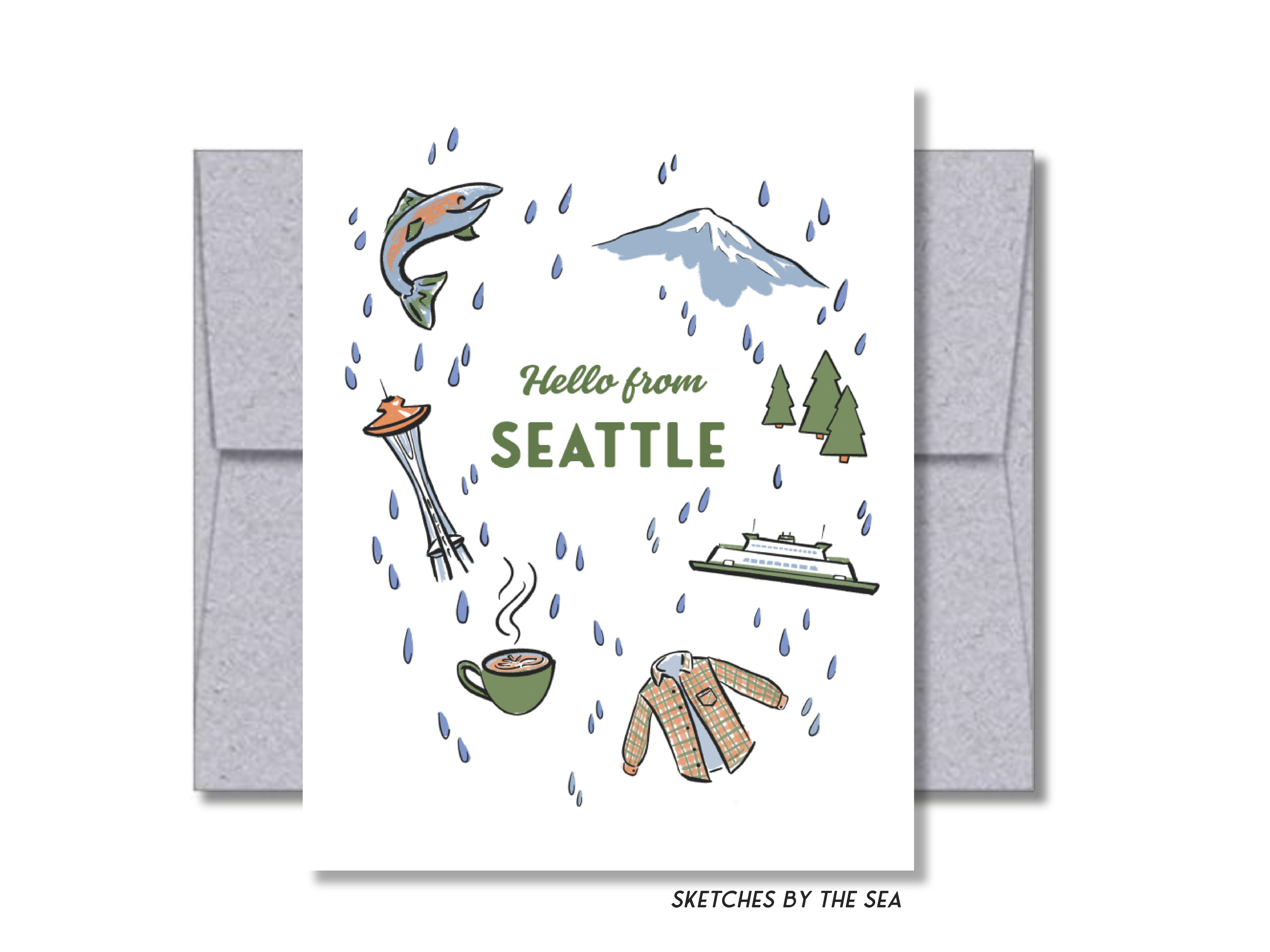 Hello From Seattle Card