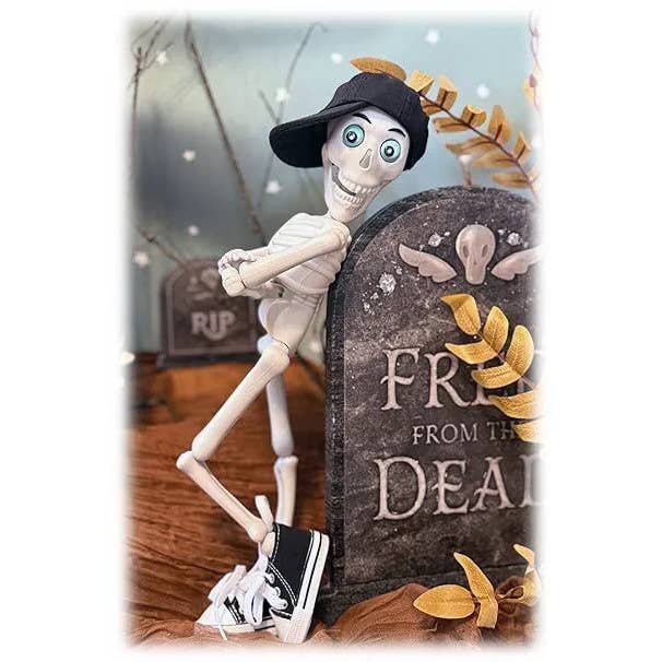 Fred from the Dead™ Posable Halloween Skeleton with Book