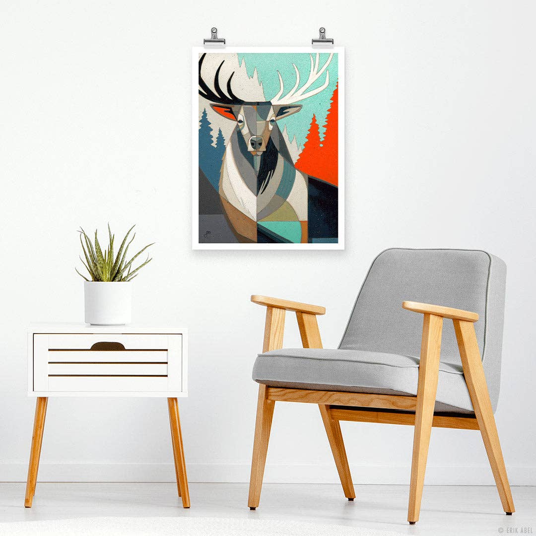Wapiti - WHLSL Print: Unframed / 9x12 / Bamboo Paper
