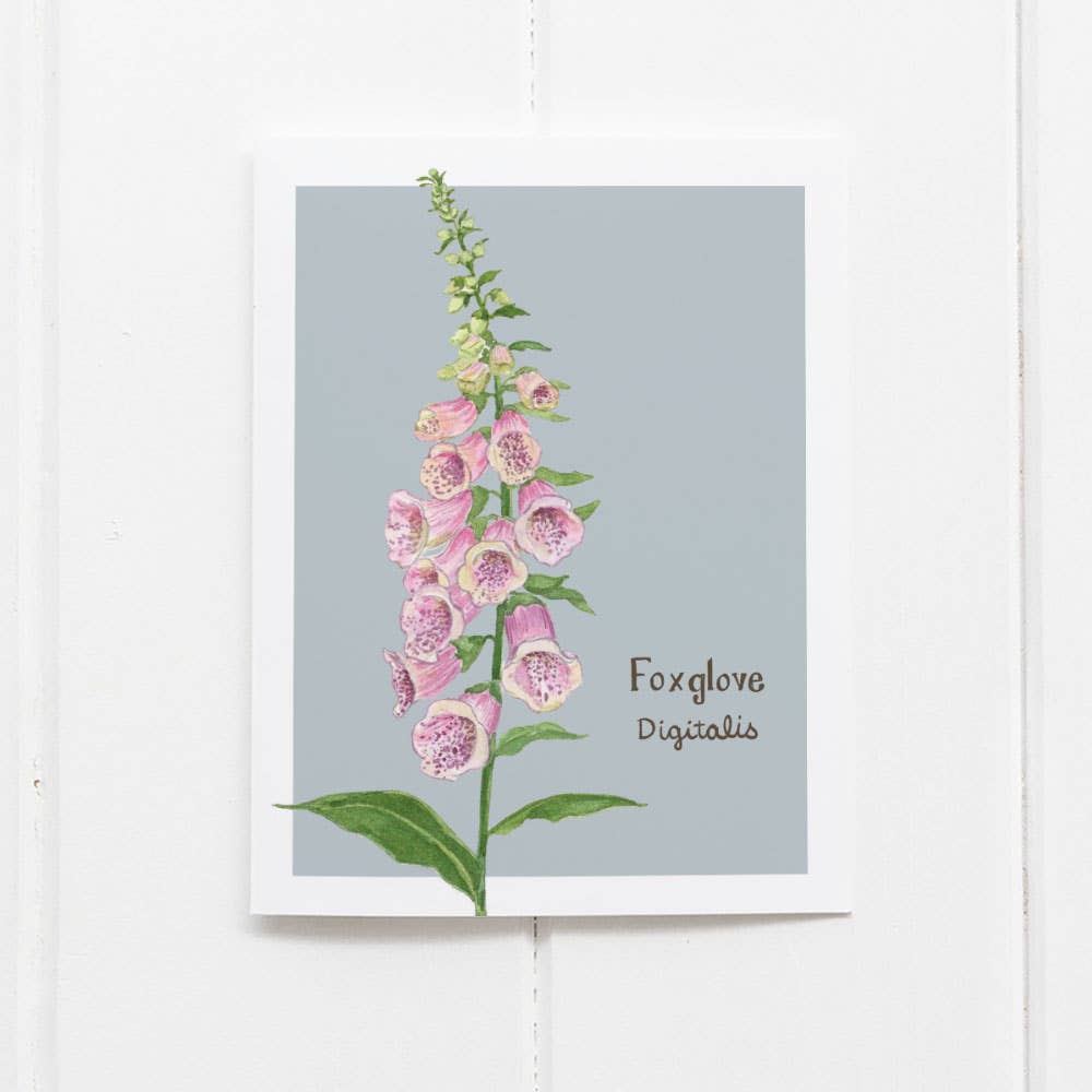 Foxglove Card - Botanical Floral Everyday Greeting Card