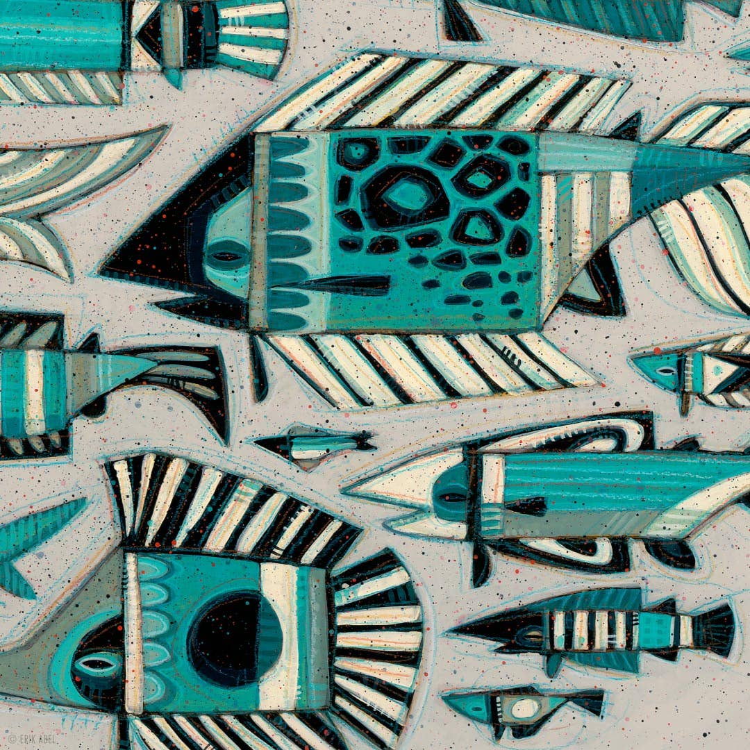 Bait Ball - WHLSL Print: Unframed / 12x12 / Bamboo Paper