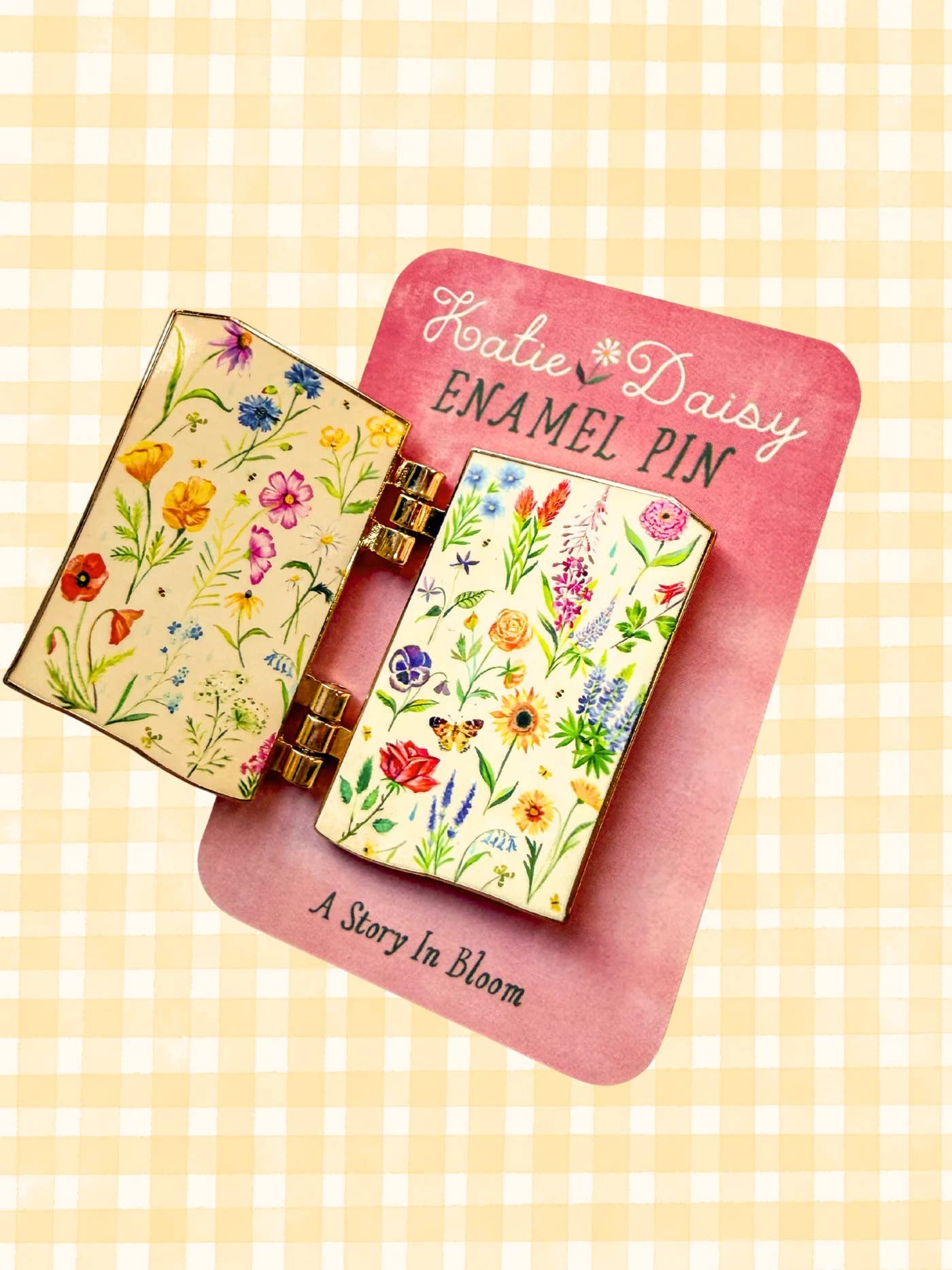 Interactive Flower Book Pin