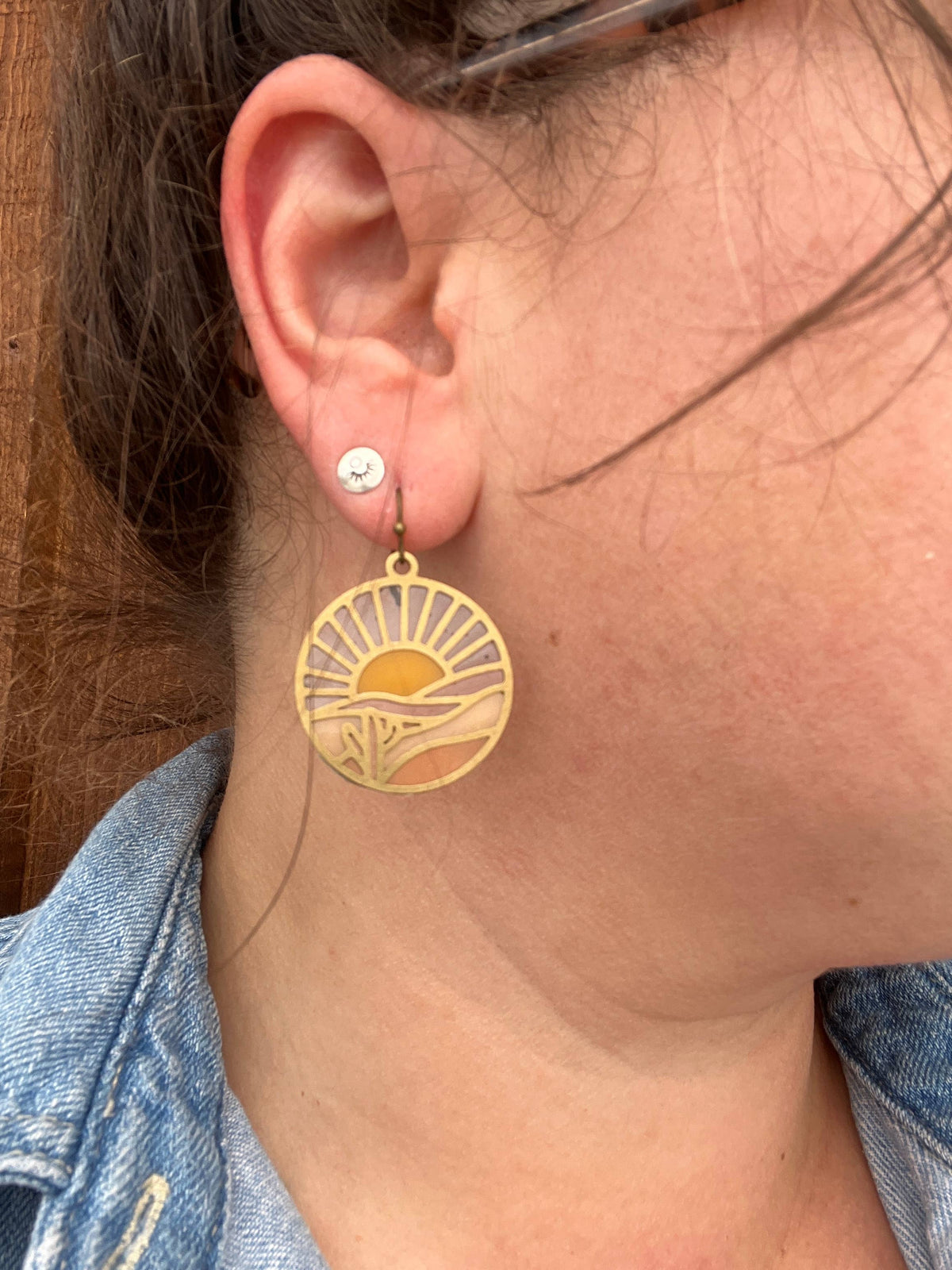 Sunset // Stained Glass Resin Earrings