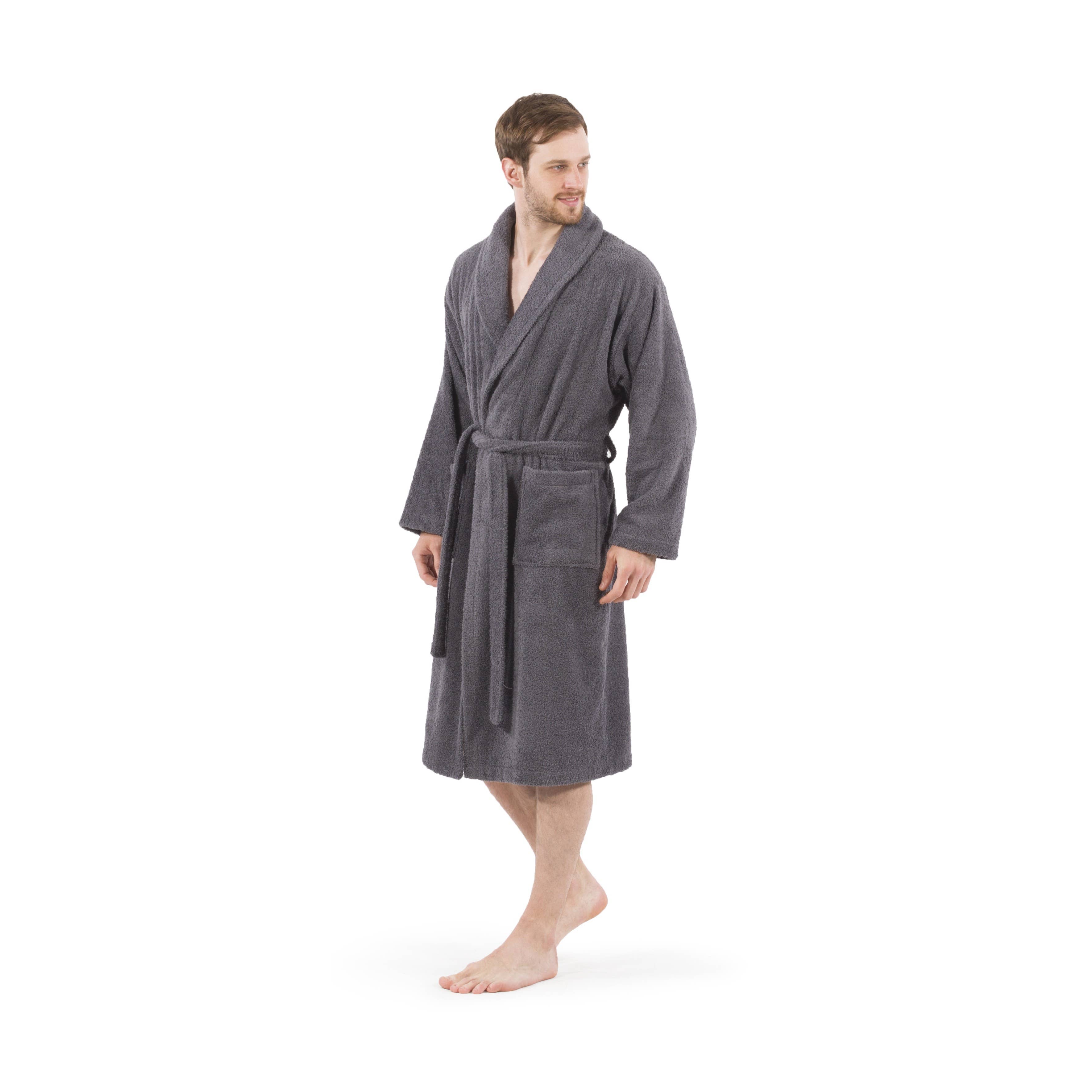 100% Turkish Cotton Unisex Aristocrat Bathrobe: Green / L/XL