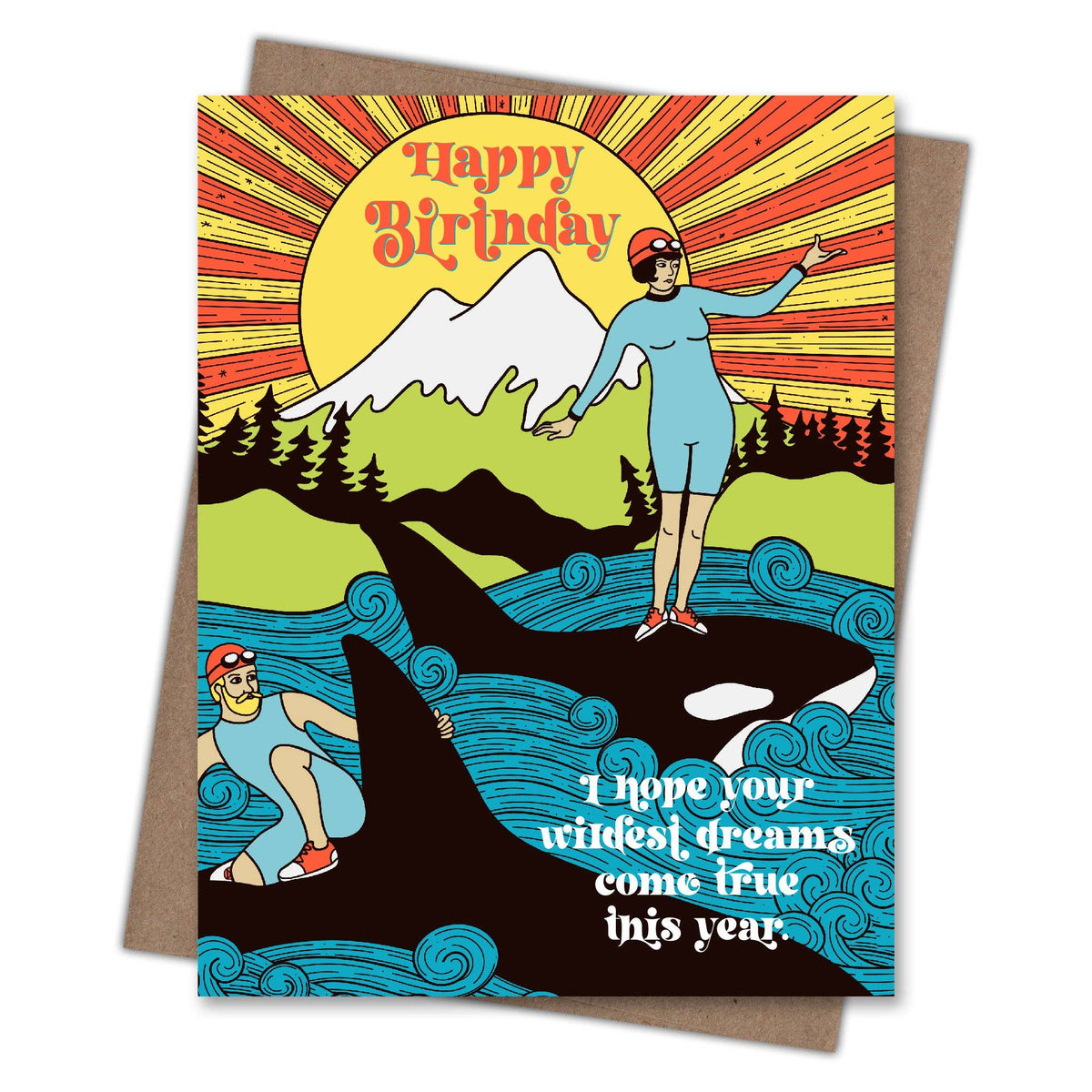 Wildest Dreams - Recycled Birthday Card for Surfers