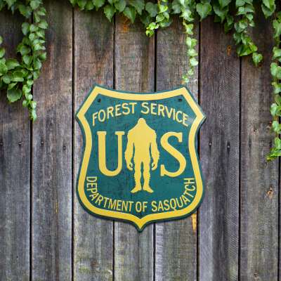 USFS Dept. of Sasquatch Road Sign