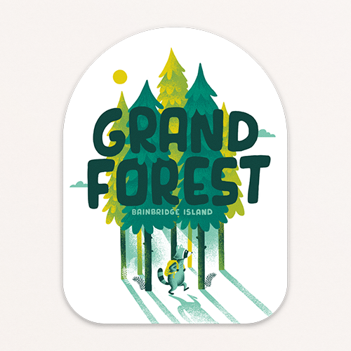 Grand Forest Raccoon Magnet