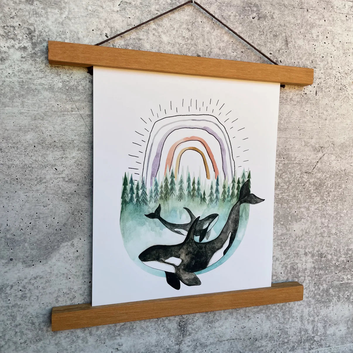PNW Orcas Art Print (No Words)