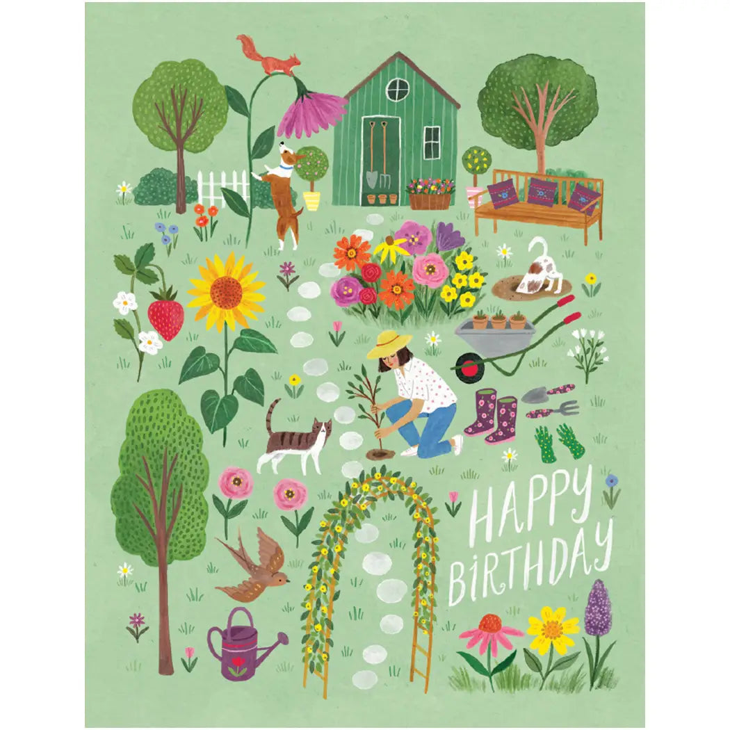 In the Garden Birthday Card