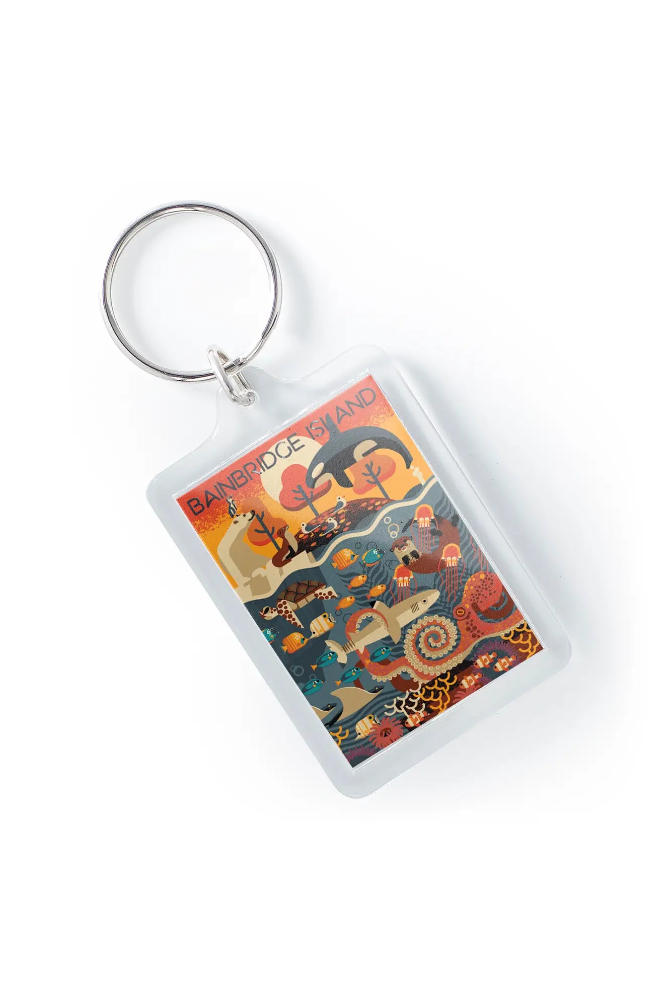 Bainbridge Island, WA Marine Animals:Keychain Acrylic)