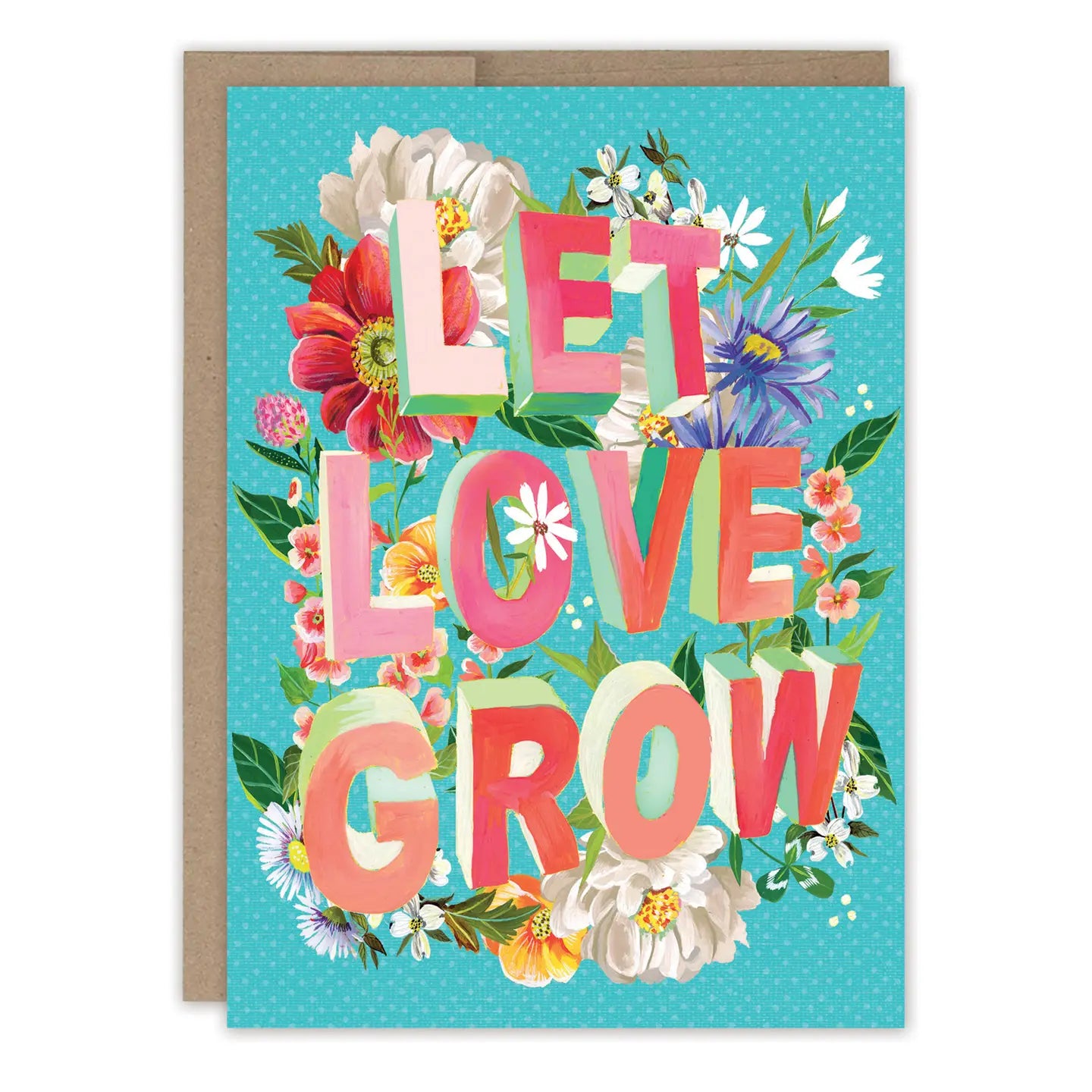 Let Love Grow Wedding Card