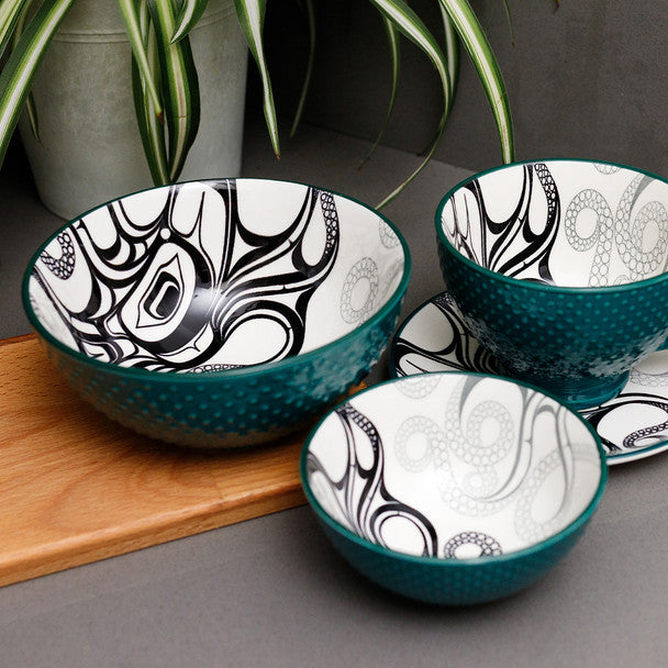 Octopus (NUU) by Ernest Swanson Porcelain Art Bowl
