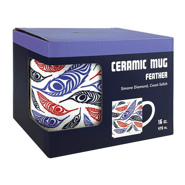Ceramic Mug Feather (16 oz)