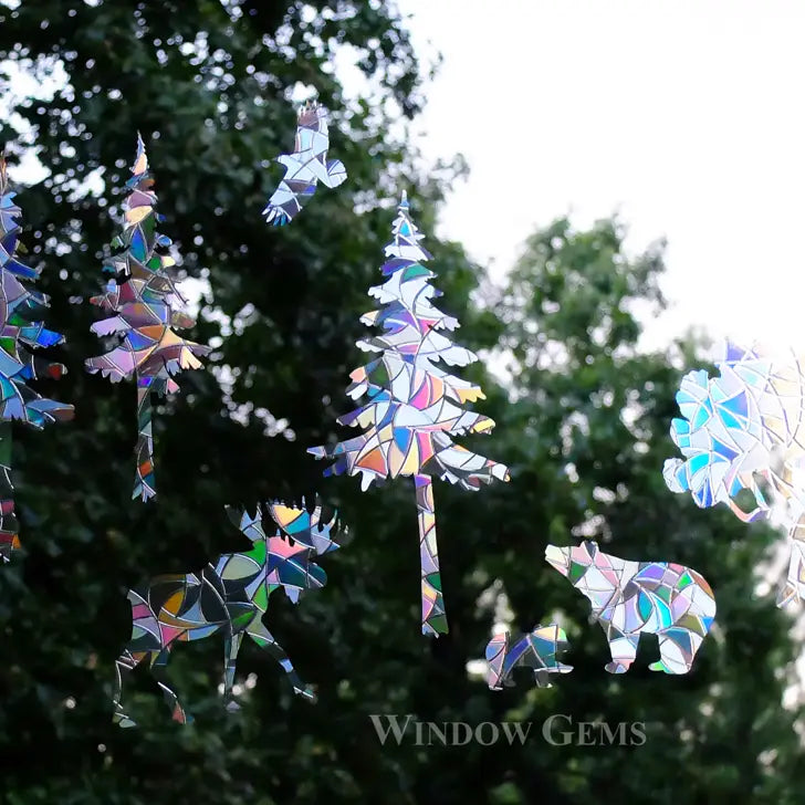 Northern Forest Mix Window Clings - Prevent Birds from Hitting Windows