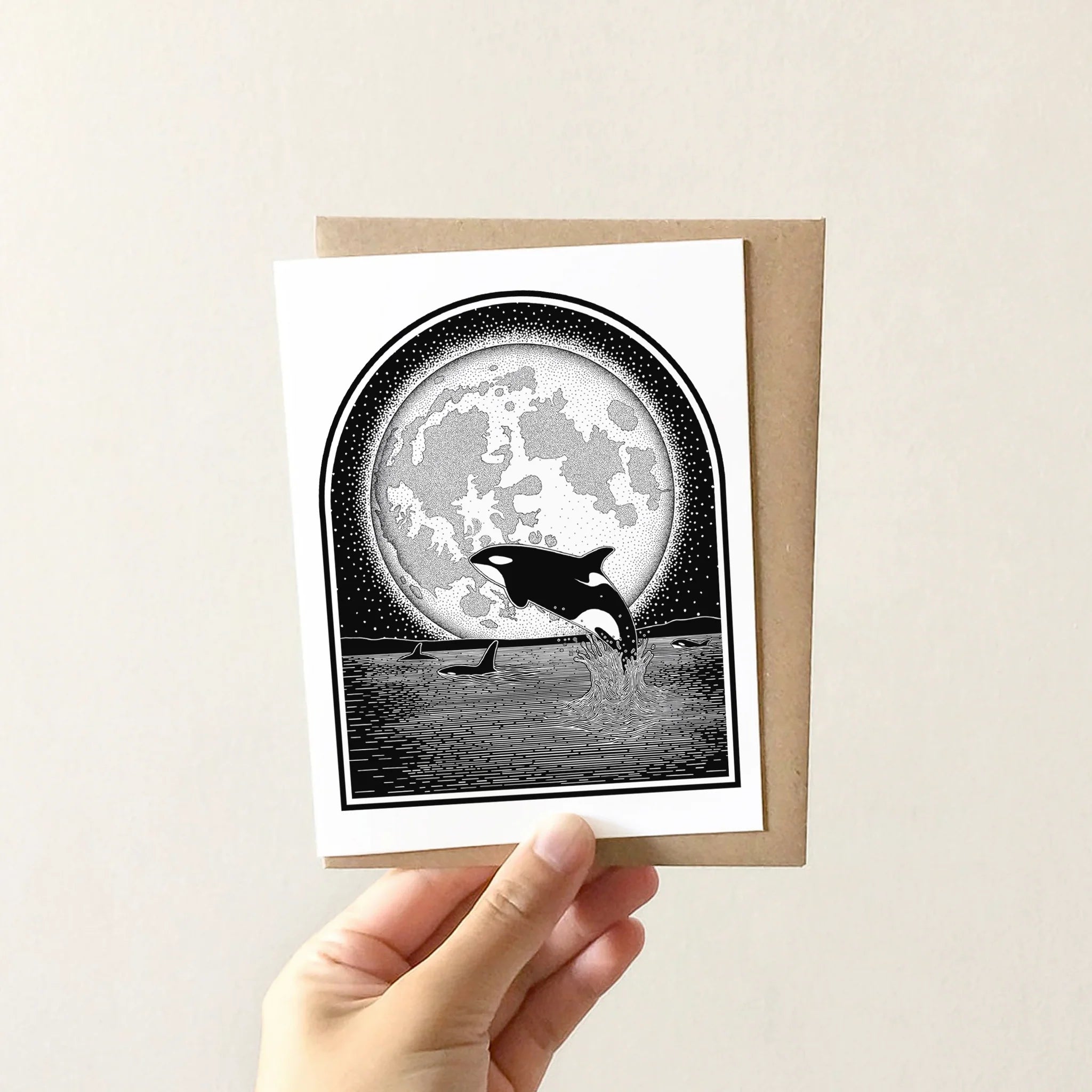 Orca Pod Greeting Card