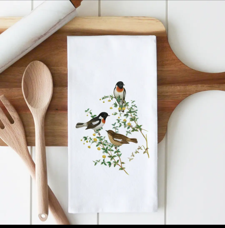 Bainbridge Island Bird Chat Tea Towel
