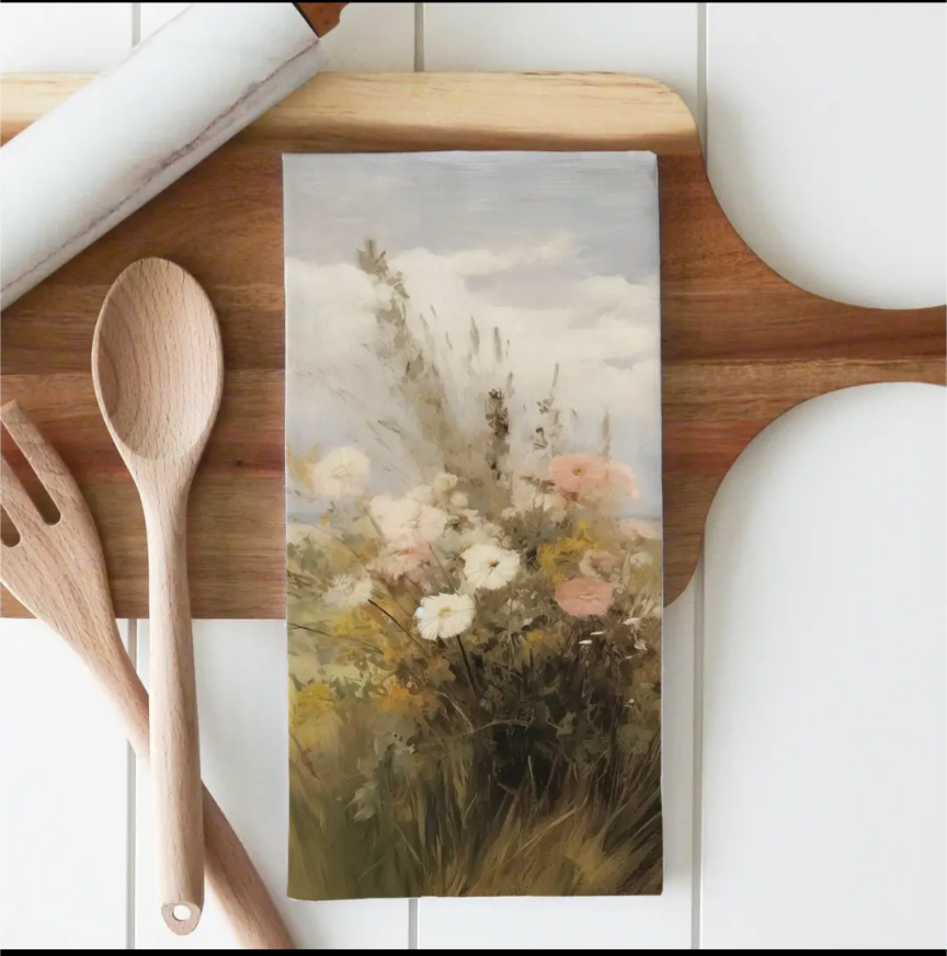 Bainbridge Island Wildflower Tea Towel