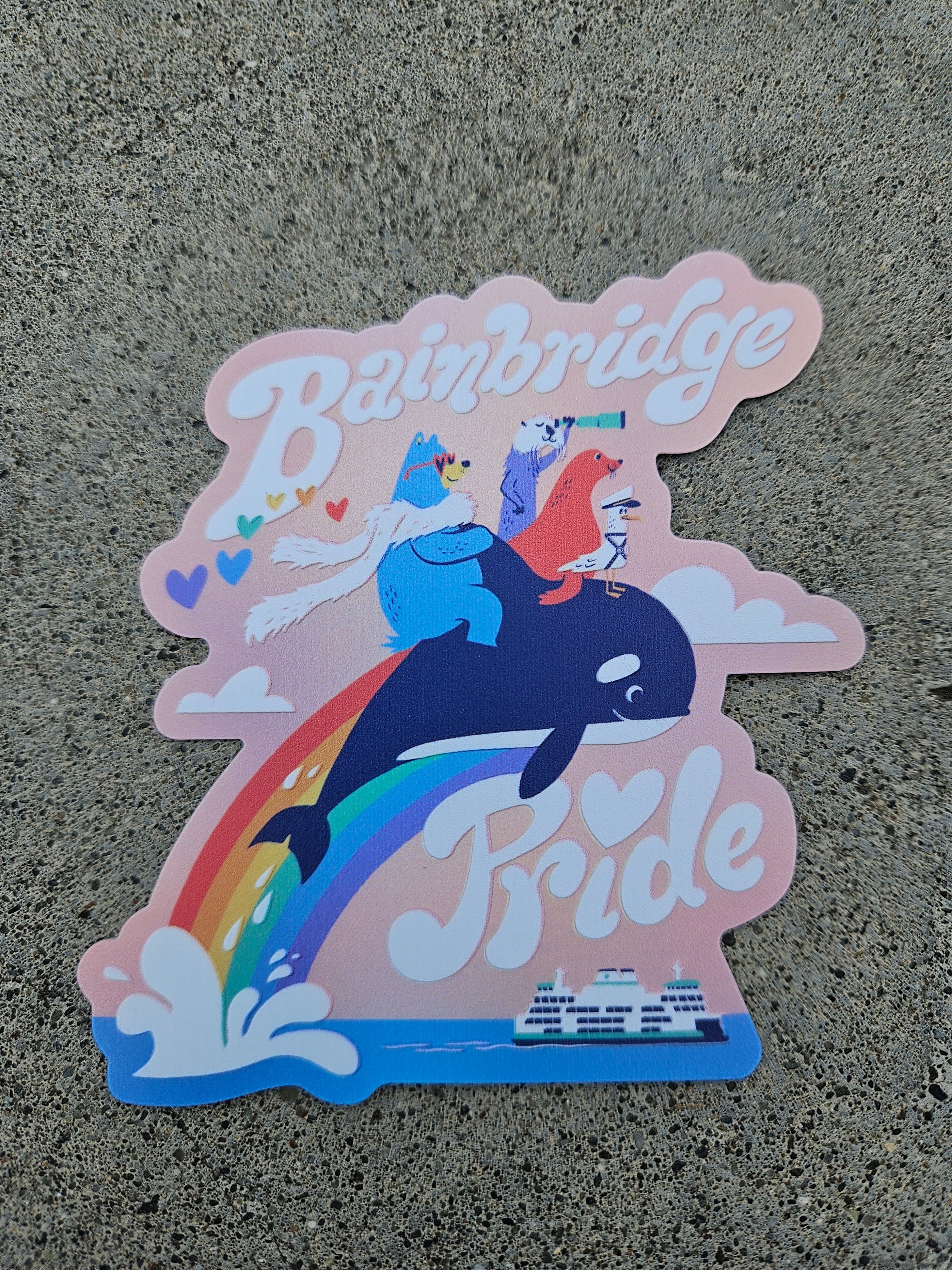 Ride the Rainbow Sticker
