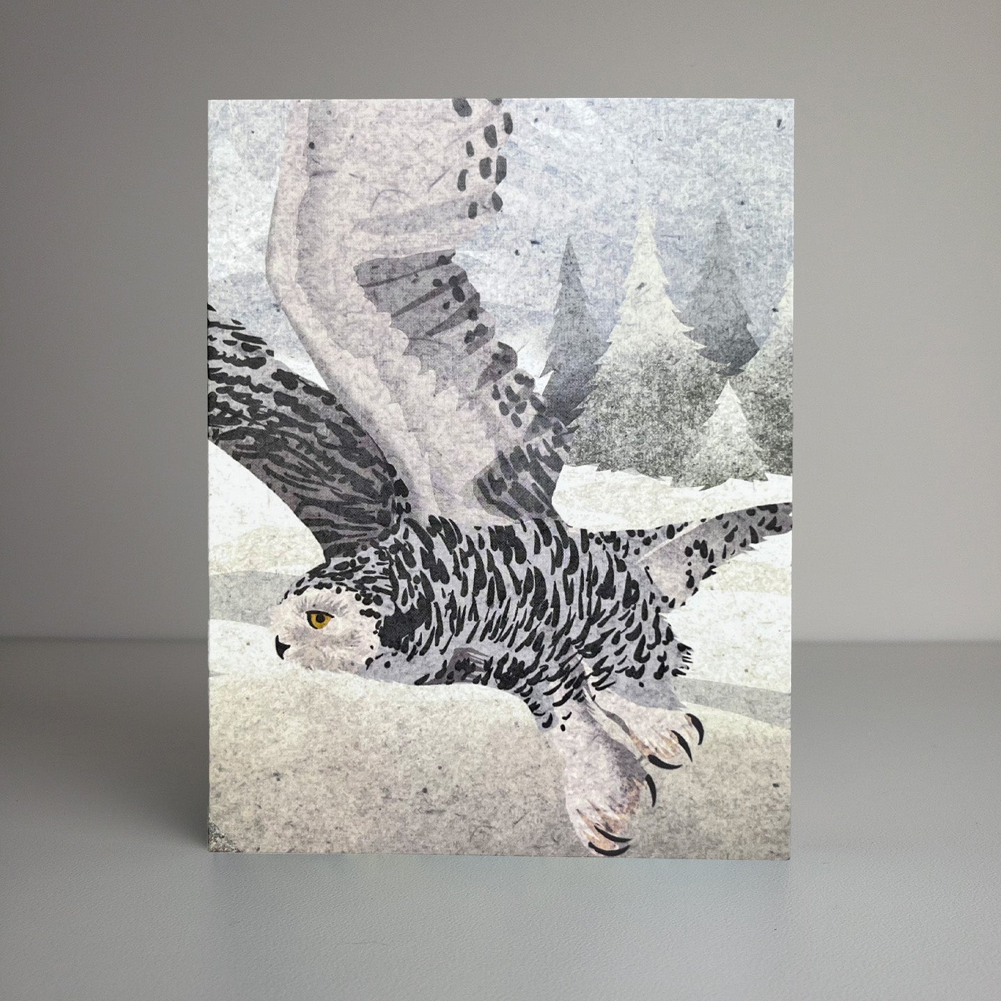 Snowy Owls Blank Greeting Card