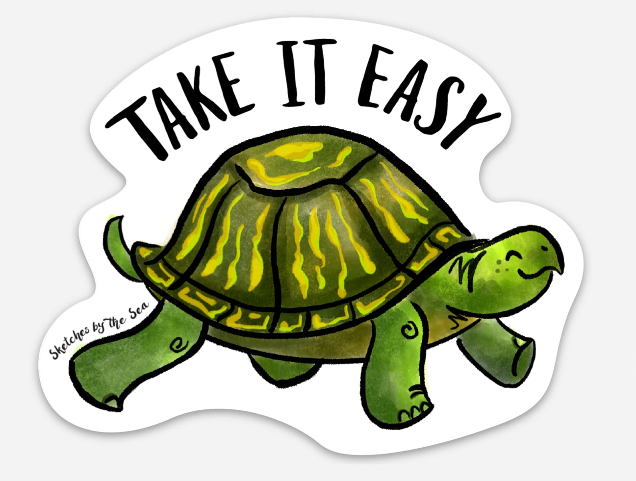 Take It Easy Turtle Sticker