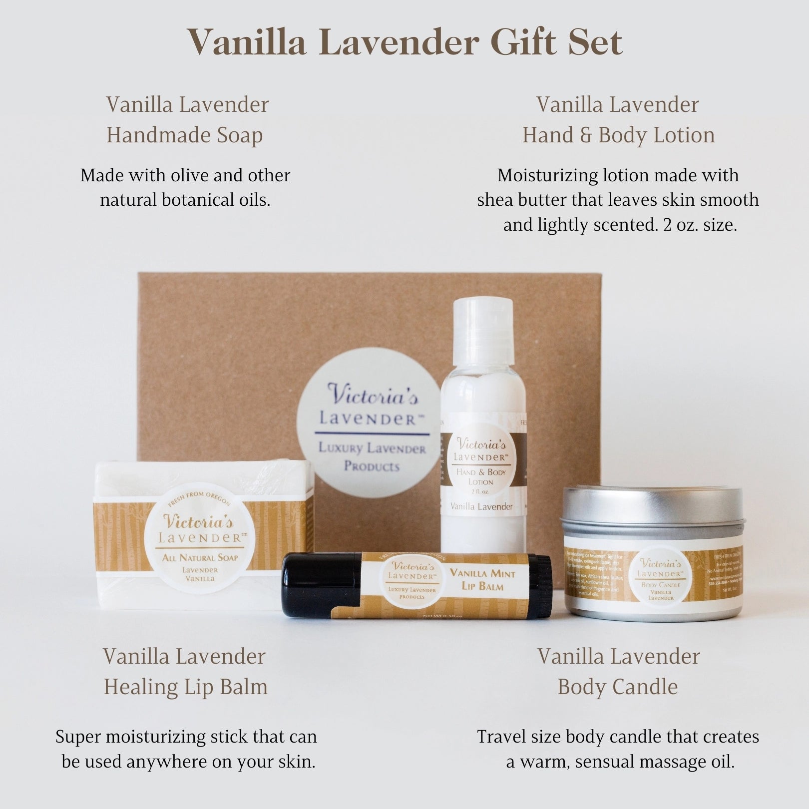 Vanilla Lavender Moisturizing Body Care Gift Set