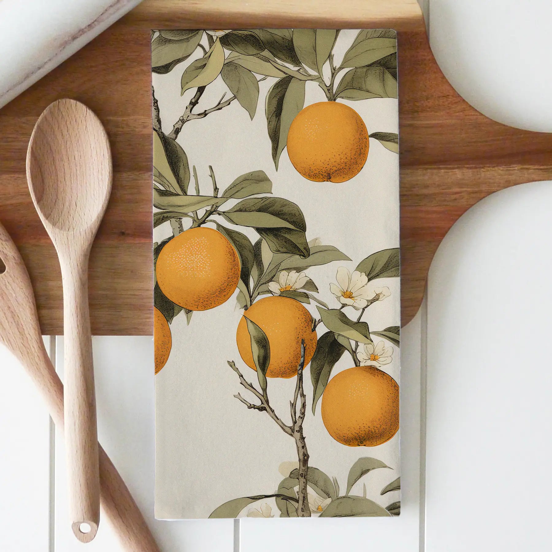 Vintage Orange Tea Towel