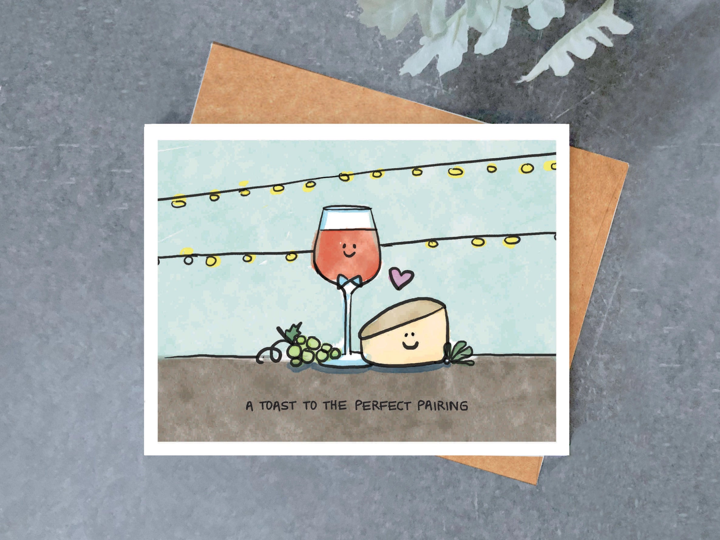 Wine Cheese Pairing Card