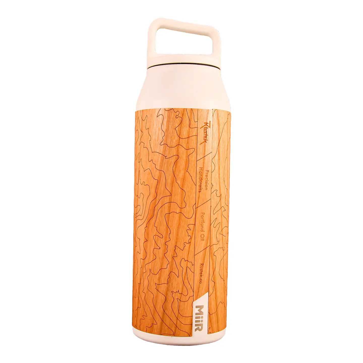 42 oz Wood Wrapped Miir 20oz Bottle: Mt. Hood Topo