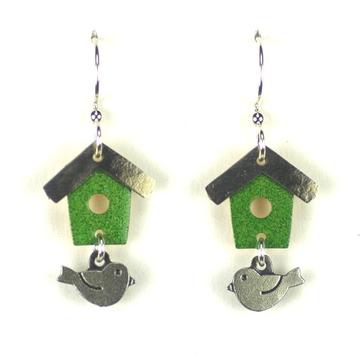 Birdhouse Earrings