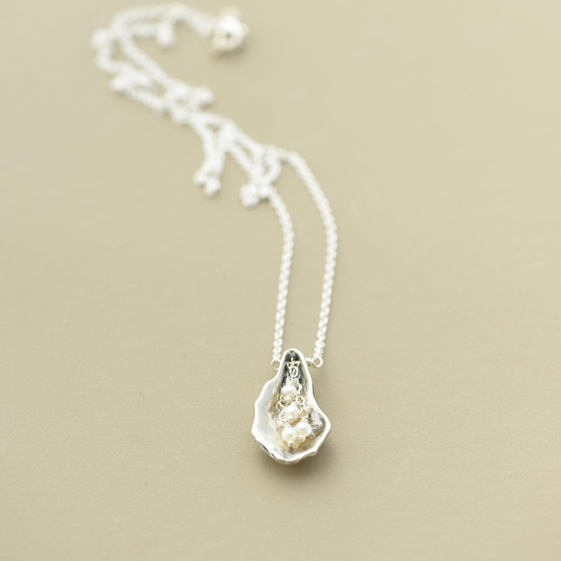 The Oyster Pearl Necklace | Sterling Silver