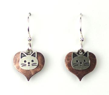 Small Cat Face on Heart