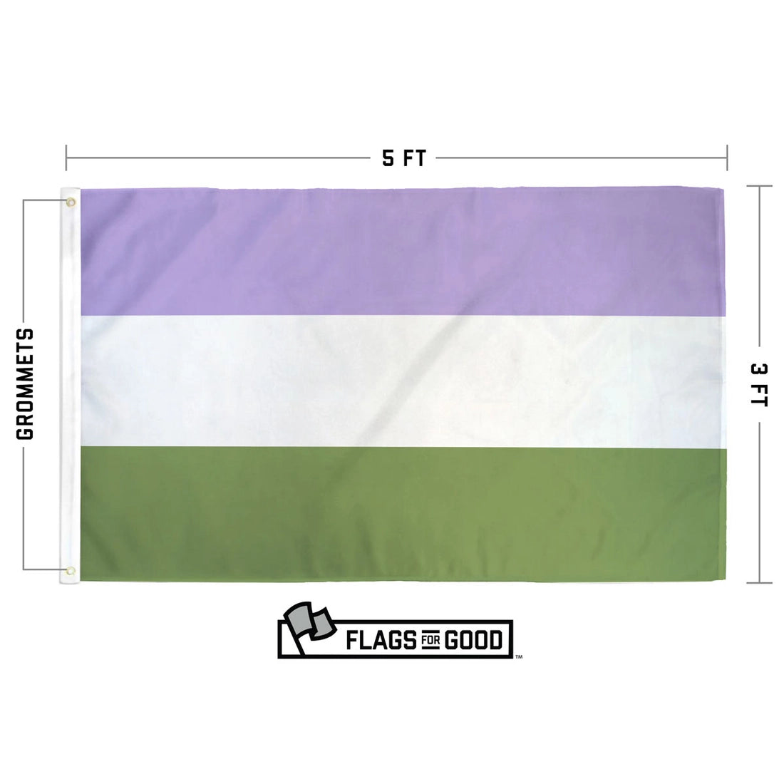 Genderqueer Pride Flag | 3ft x 5ft