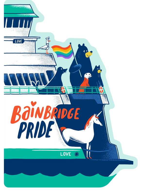 All Aboard Pride Ferry Stickers