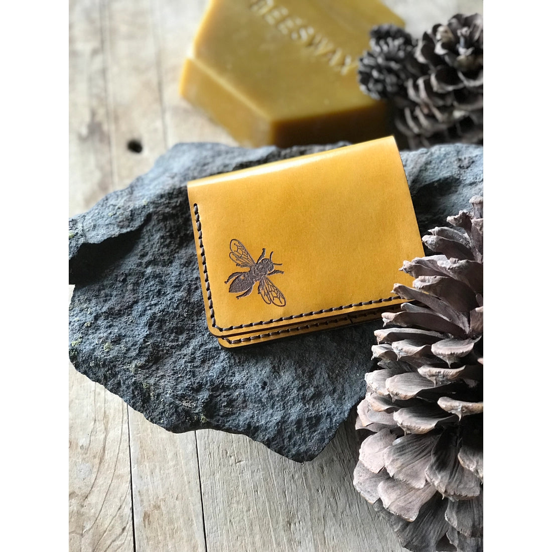 Bee Leather Bifold Wallet