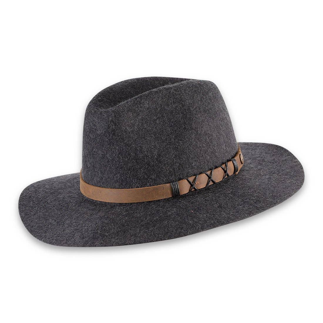 Soho Wide Brim Hat - Charcoal