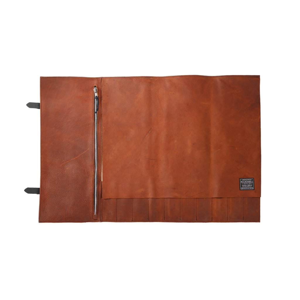 Cognac Leather Knife Roll (Pre Order)