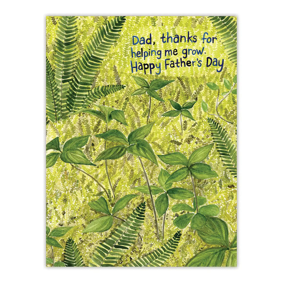 Dad Thanks for Helping Me Grow - Father's Day Card