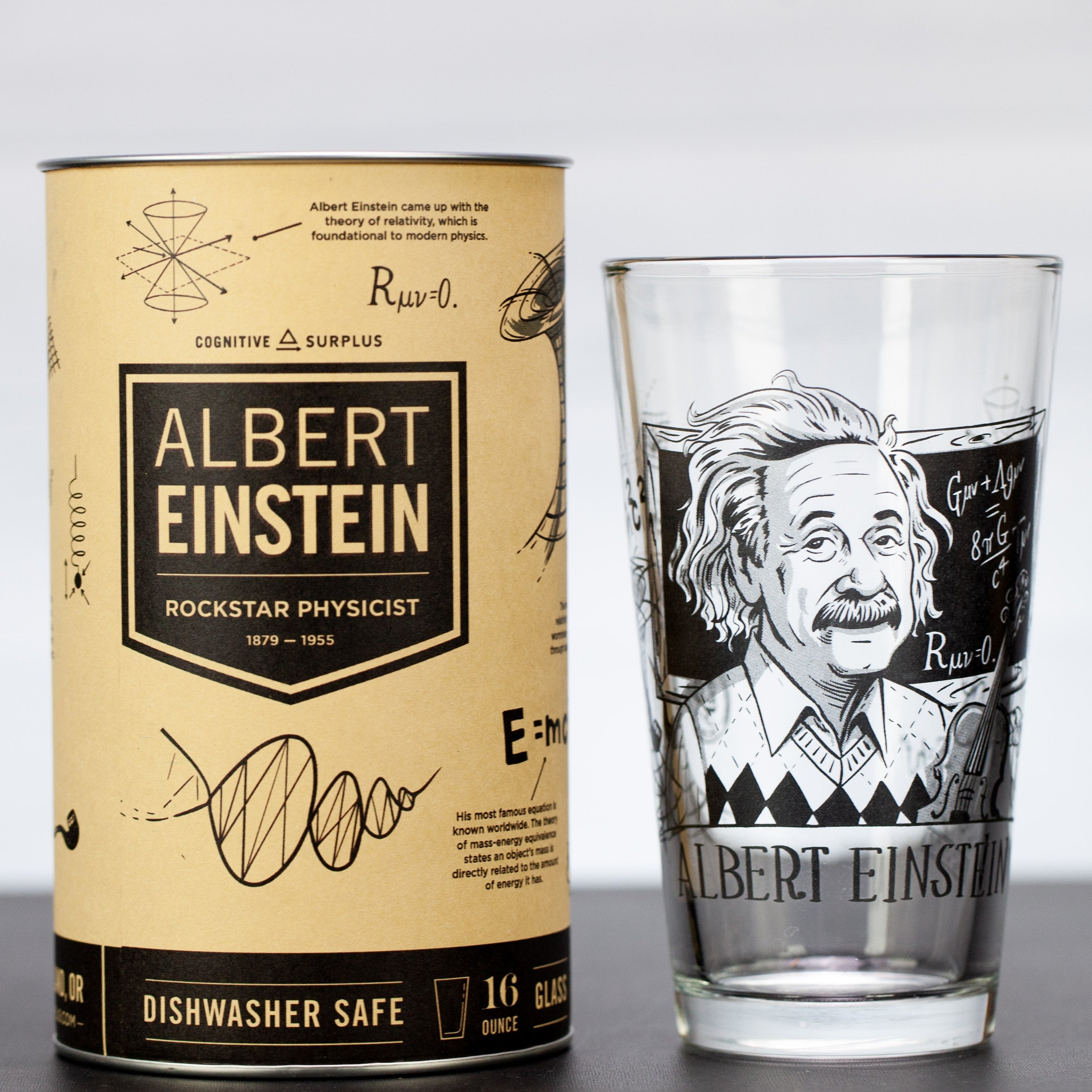 Albert Einstein - Heroes of Science Pint Glass