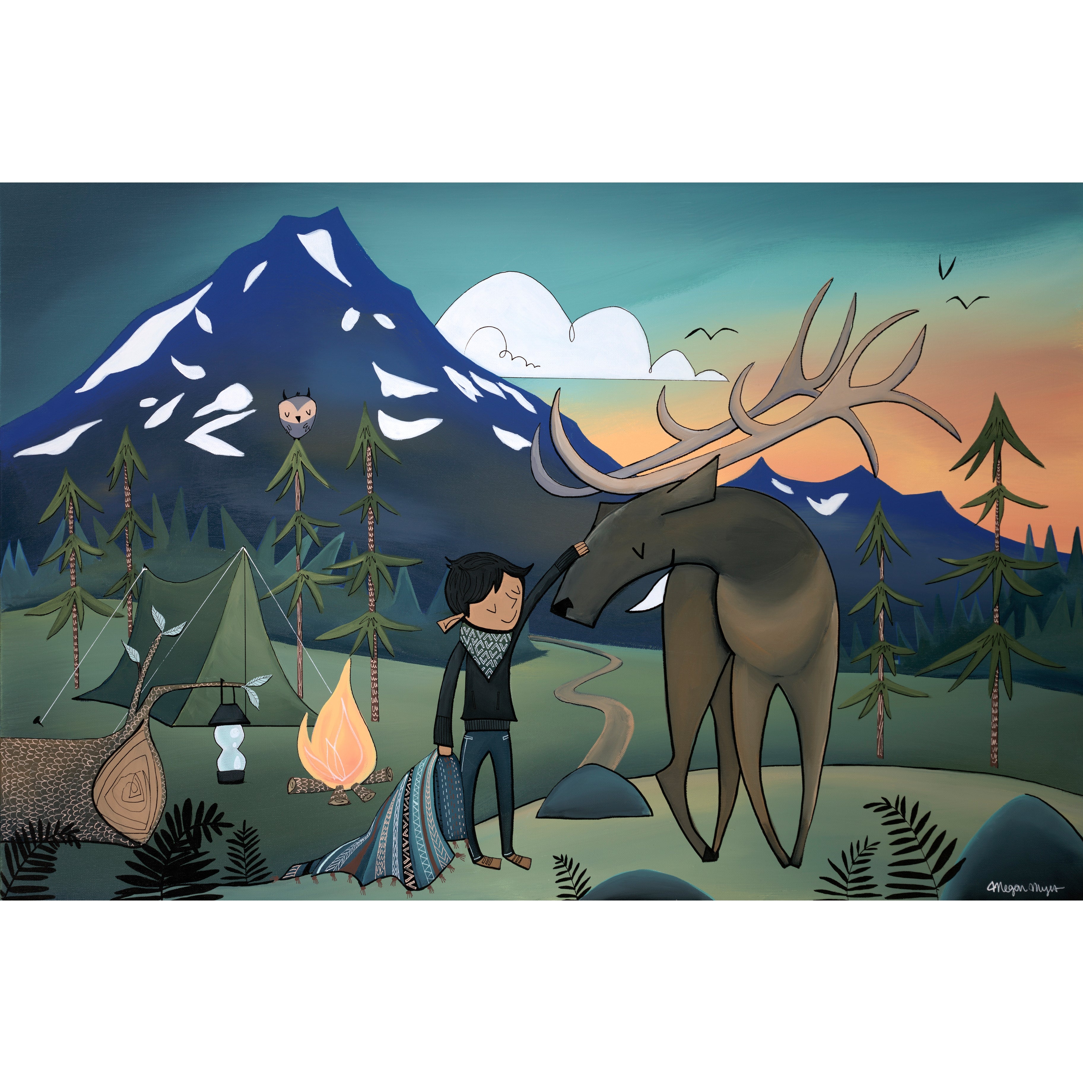 Elk Mountain Boy (Design 31) Card