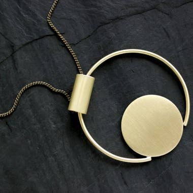 Eloria Necklace Sterling Silver Box, Silver and Brass