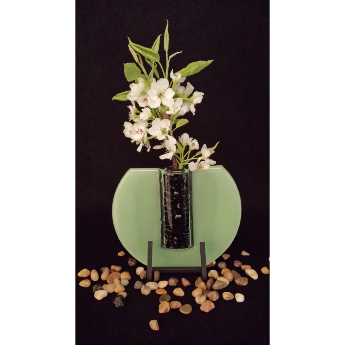 Seafoam - Ying Yang Moon Vase