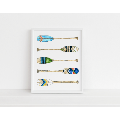 Five Paddles Art Print