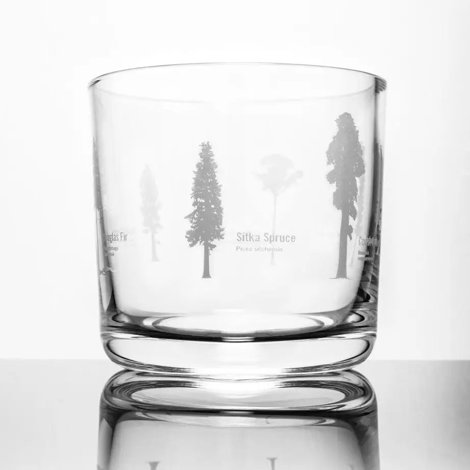 Forest Giants Whiskey Glass Gold Foil