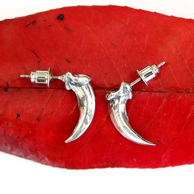 Fox Claw Earrings - Sterling Silver