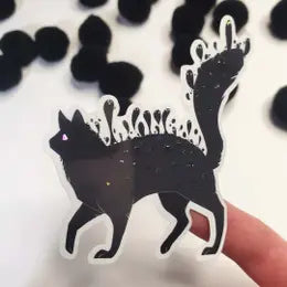 Ghostly Cat Holographic Sticker