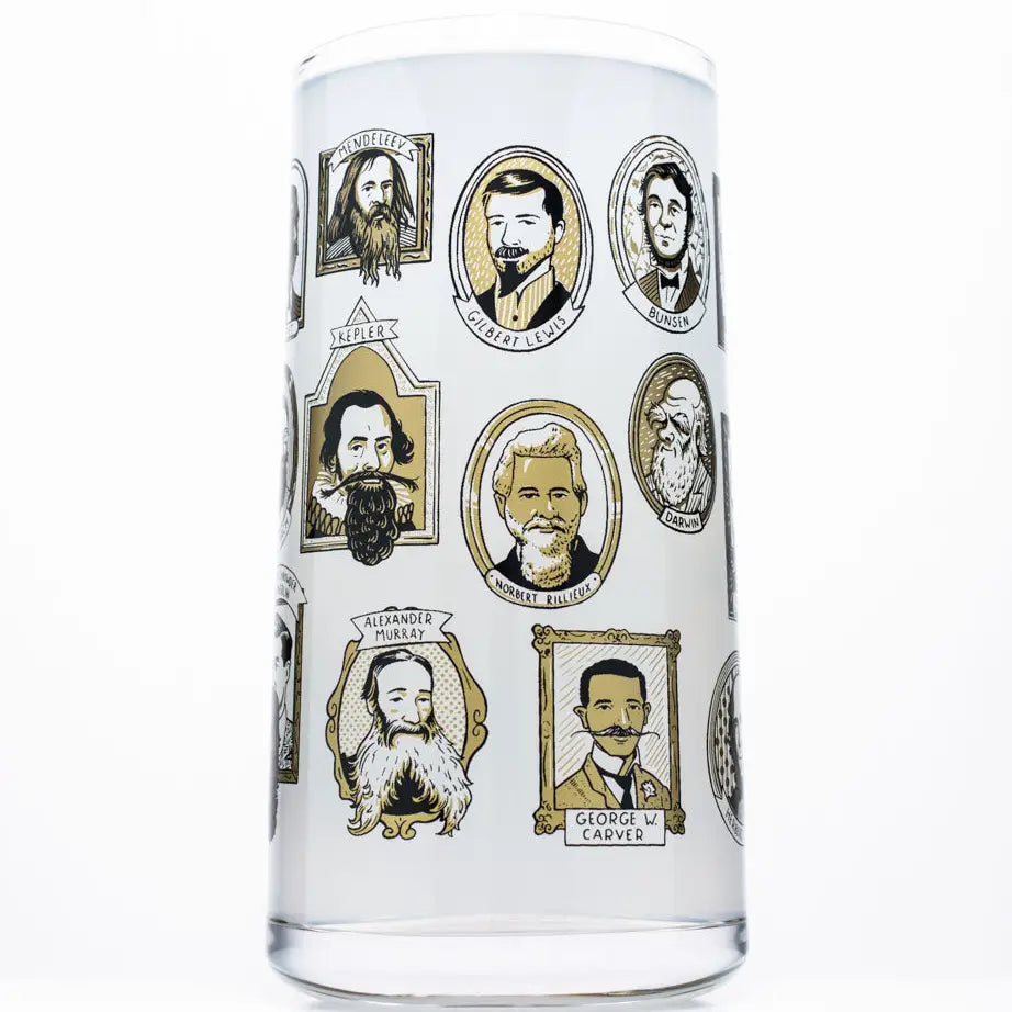 Great Beards of Science Drinking Glass